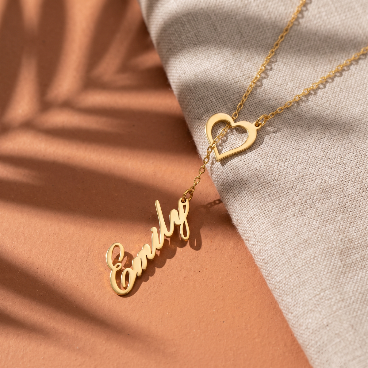 Open Heart Name Necklace