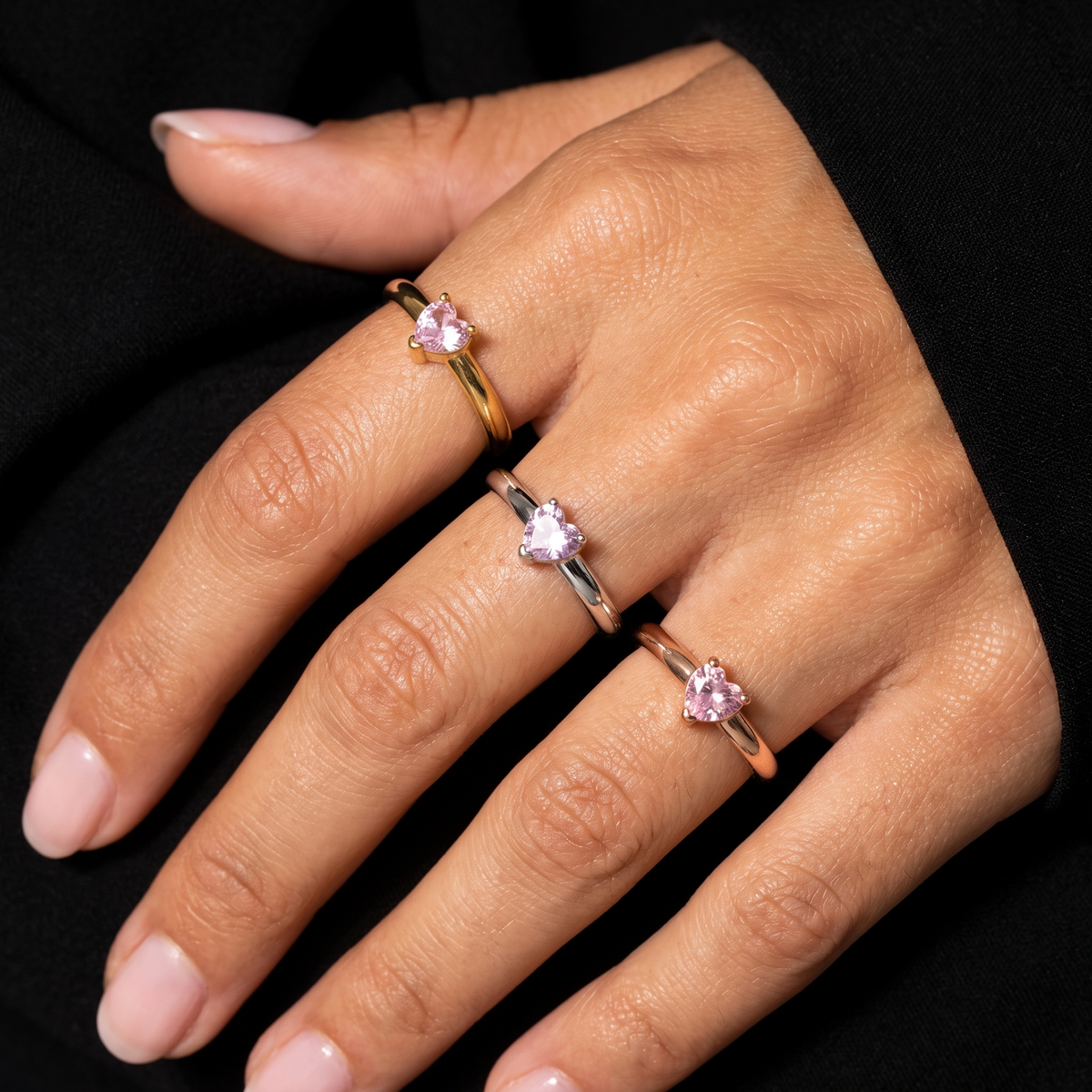 Heart Birthstone Ring