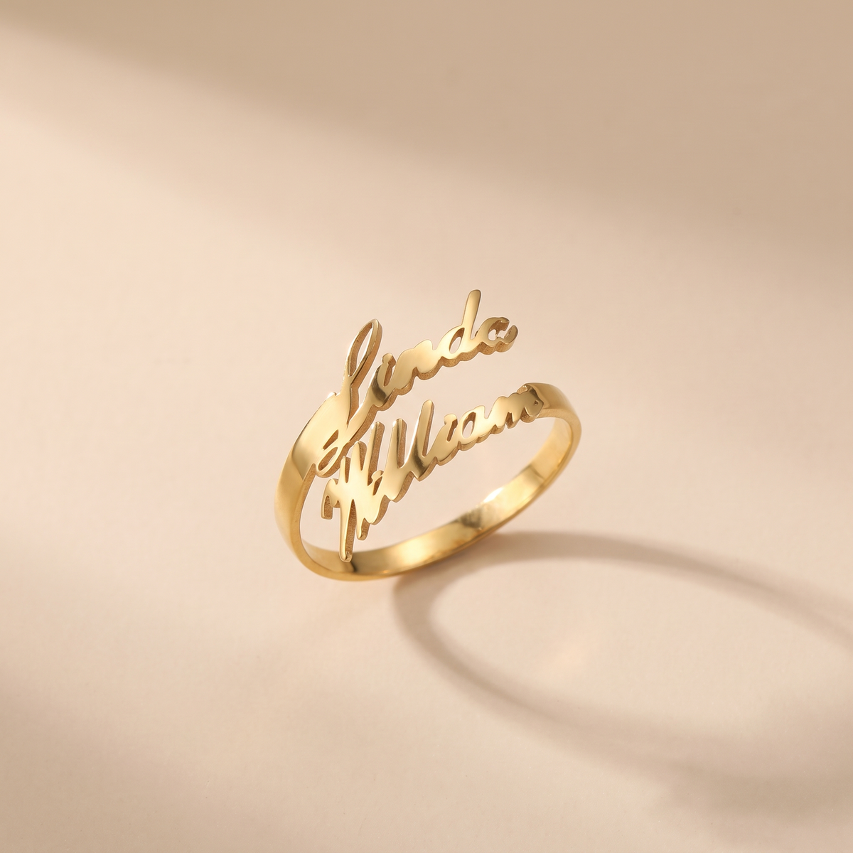 Custom Double Name Ring