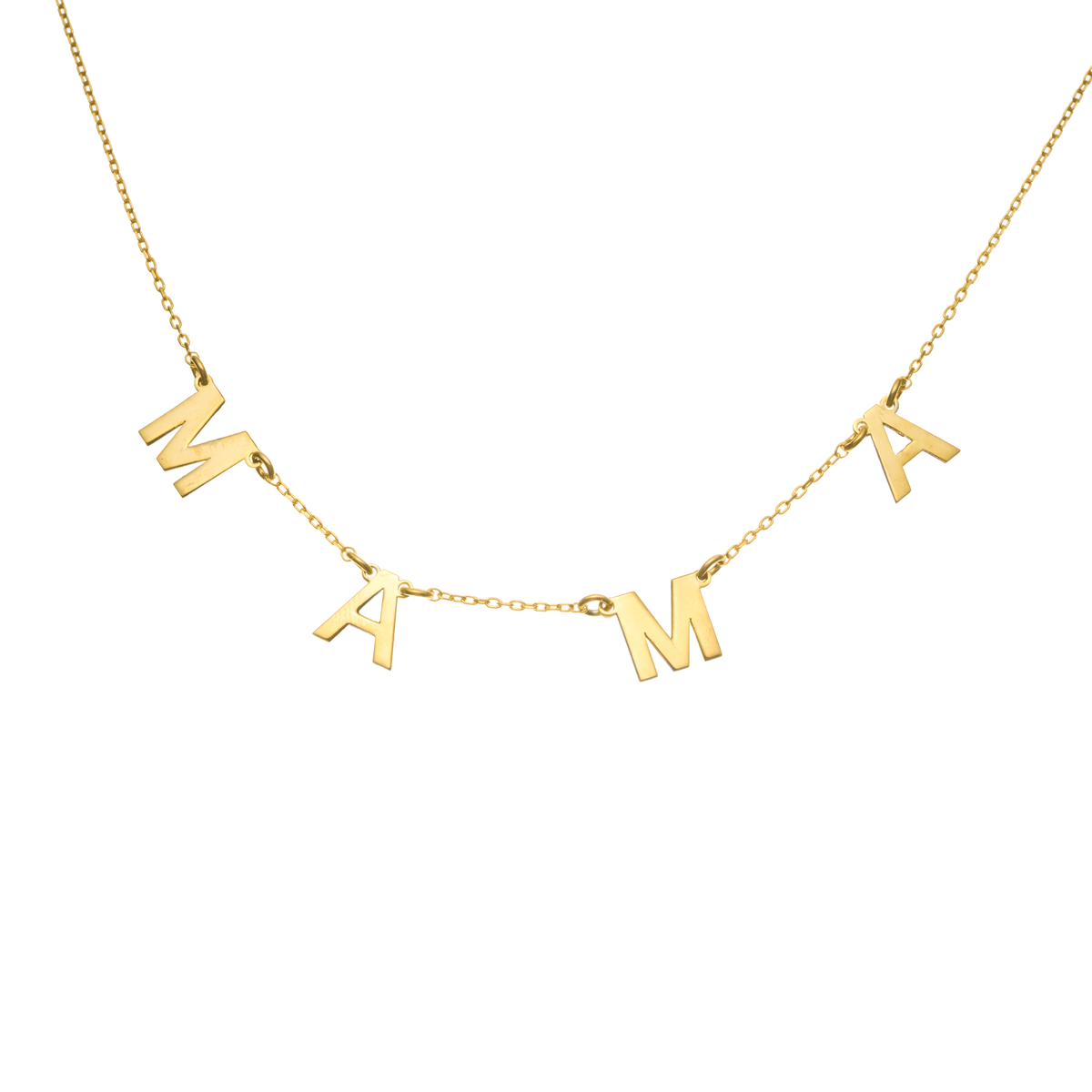 Personalized Dainty Spaced Dangling Initial Letter Name Necklace