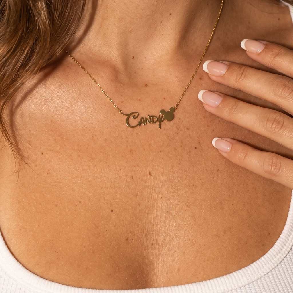 Mouse Ears Name Necklace