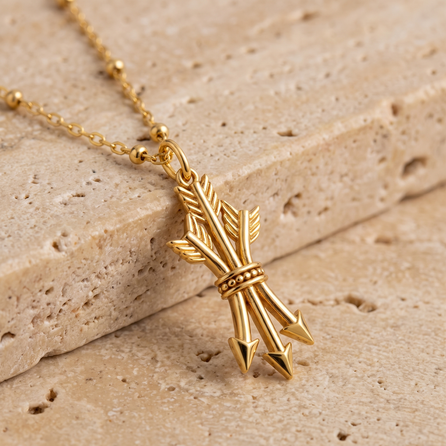Three Arrow Necklace – Dainty Arrow Pendant